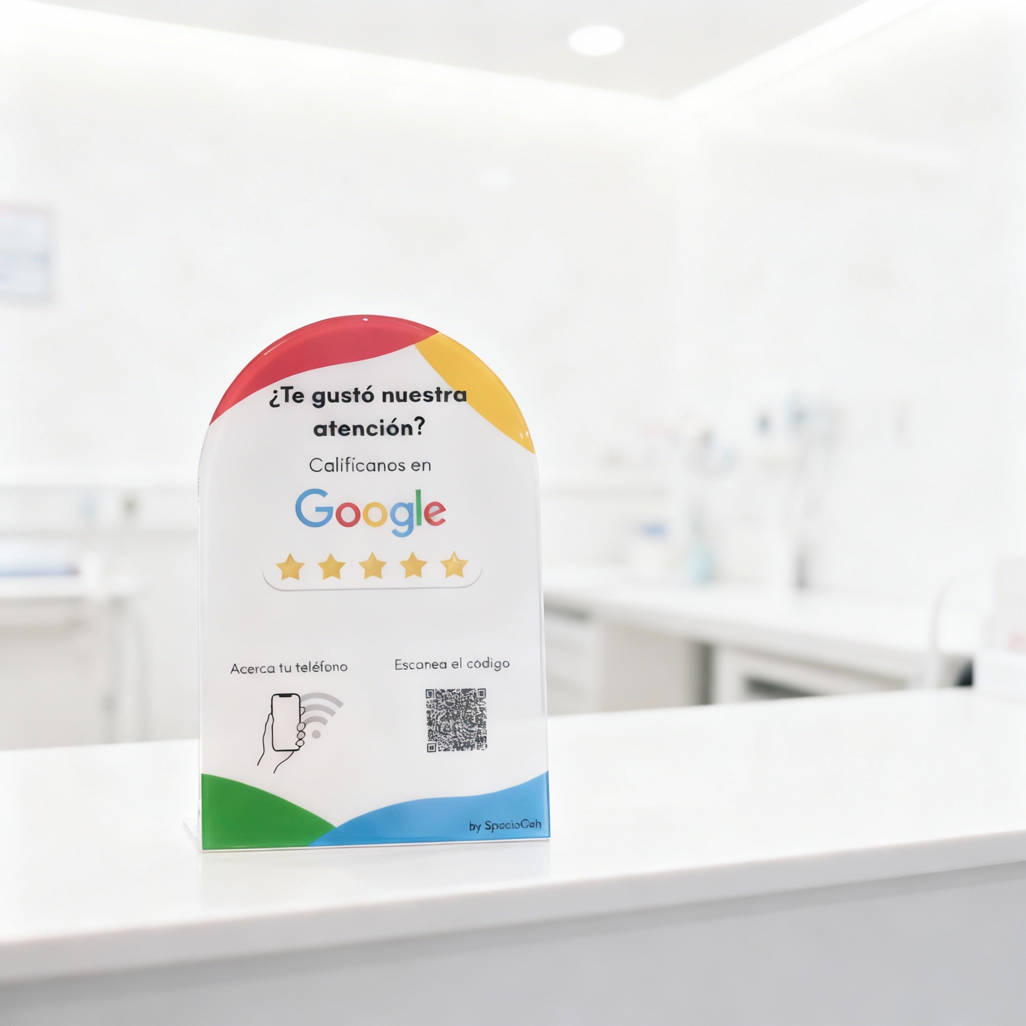 Acrílico 3D Google | NFC | Link y diseño personalizado