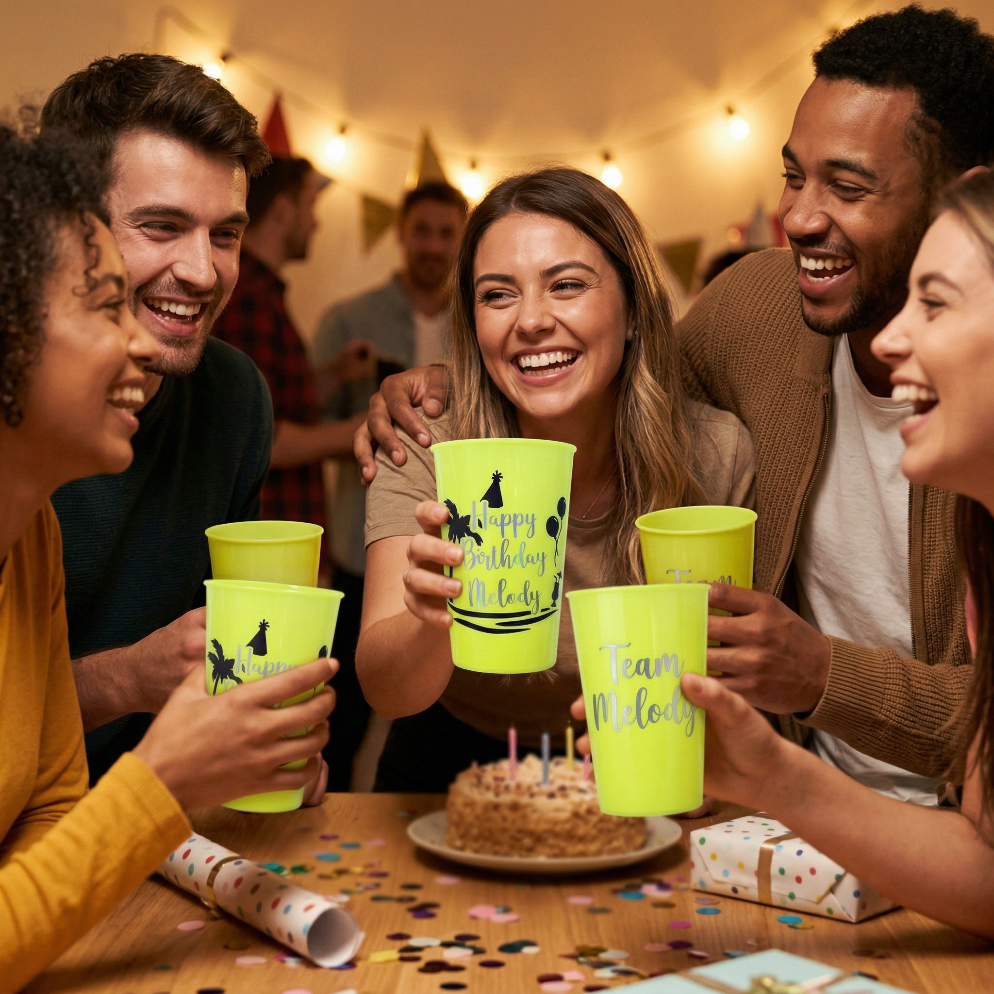 Pack 10 Vasos 500 cc|  Personalizados para Celebraciones